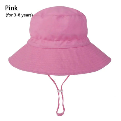 Outdoor Beach Hat Summer Baby Sun Hat for Girls Boys Kids Bucket Cap 0-8 Years ALPENZO
