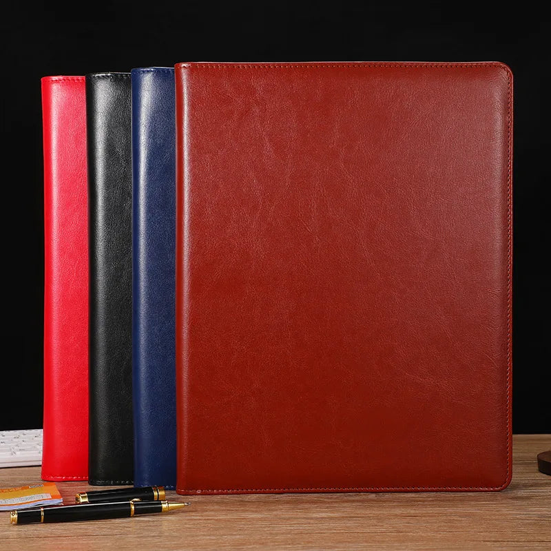 Multifunctional A4 Conference Folder Business Stationery Folder Leather Contract File Folders ALPENZO