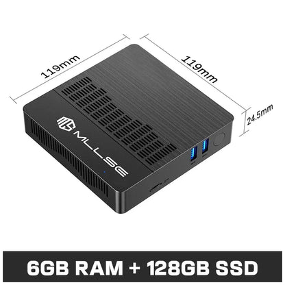 MLLSE Mini PC M2 Air Intel Gemini Lake N4000 Windows 11 6GB RAM 128GB ROM Dual-Band WiFi Bluetooth USB Mini Computer - ALPENZO