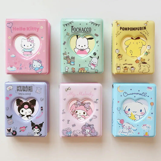 Kawaii Cartoon Hello Kitty Photo Album Anime Kuromi Melody Cinnamoroll 3-Inch Mini Idol Card Collection Card Book ALPENZO