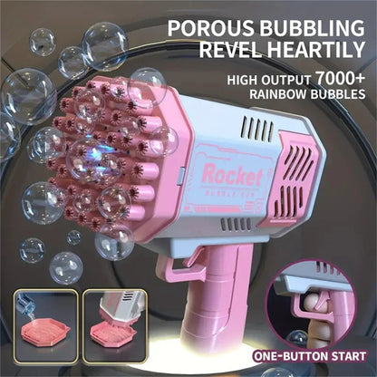 40 Hole Rocket Launcher Bubble Machine CHILDREN'S Bubble Gun Toy [Without Bubble Water] ALPENZO