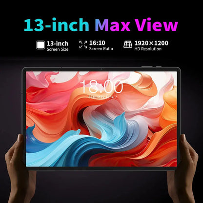 【World Premiere】Teclast T65 Max 13" HD Display Android 14 Tablet MediaTek G99 8GB RAM 256GB ROM 10000mAh Battery Widevine L1 - ALPENZO