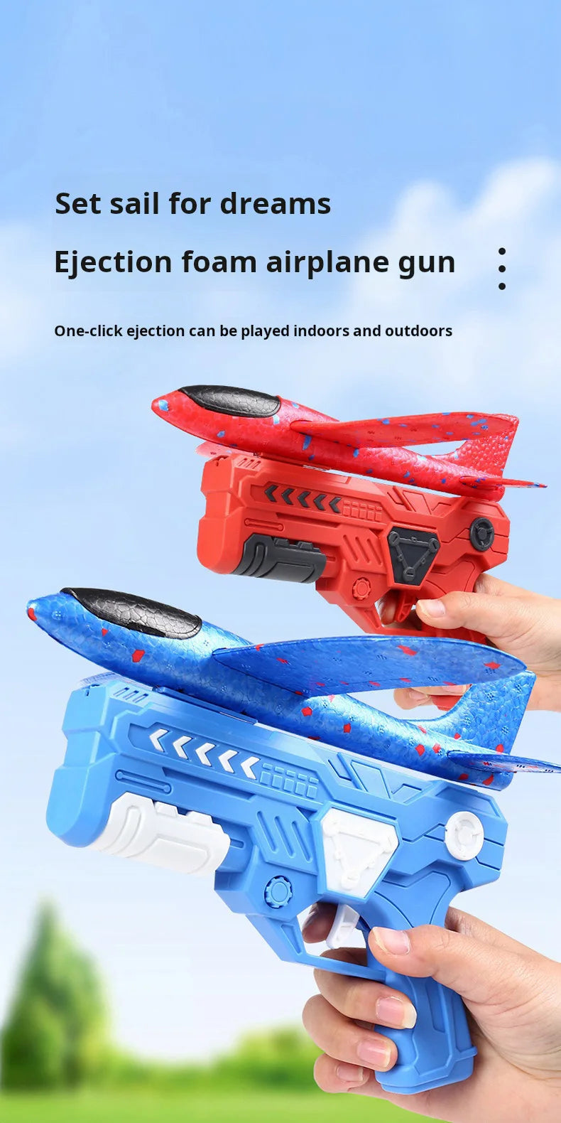 Children's Foam Ejection Aircraft Toys Parent-Child Interaction Outdoor Foam Aircraft Park ALPENZO