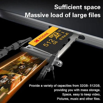 Kodak Micro SD Card Memory Card Class 10 32GB 64GB 128GB 256GB U3 4K High Speed Cartao De Memoria Flash Memory TF Mecard C10 - ALPENZO