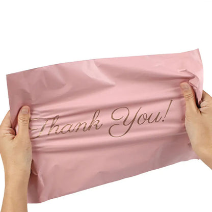INPLUSTOP Pink Poly Express Mailing Pouch THANK YOU Clothing Opaque Courier Parcel Bag Envelope Logistics Storage Bags ALPENZO