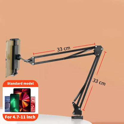 Tablet Holder for Bed with 90cm Metal Arm 360° Rotating Bed Tablet Mount Stand For iPad Stand 4.5~11 Inch Phone Tablet Bracket - ALPENZO