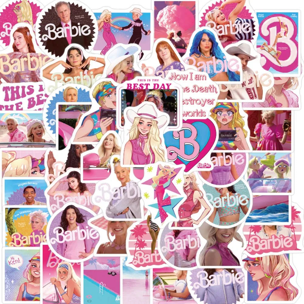 Barbie Birthday Party Supplies Pink Girl Disposable Tableware Banner Cupcake Topper Background Princess Balloons Gift Bag ALPENZO