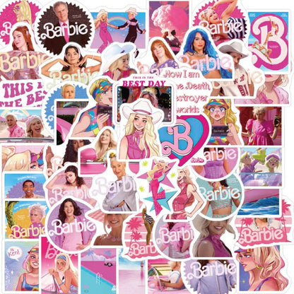 Barbie Birthday Party Supplies Pink Girl Disposable Tableware Banner Cupcake Topper Background Princess Balloons Gift Bag ALPENZO
