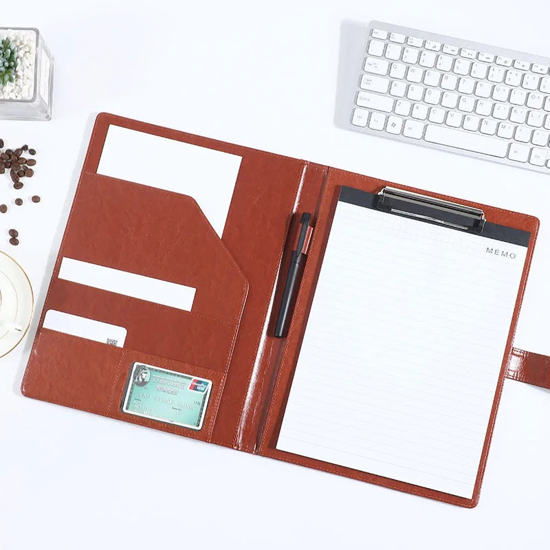 Multifunctional A4 Conference Folder Business Stationery Folder Leather Contract File Folders ALPENZO