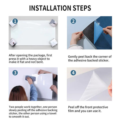 Magnetic Dry Erase Chalkboard Paper Soft Whiteboard Contact Paper Wall Sticker Graffiti Sticker For Work At Home Office/Teaching ALPENZO