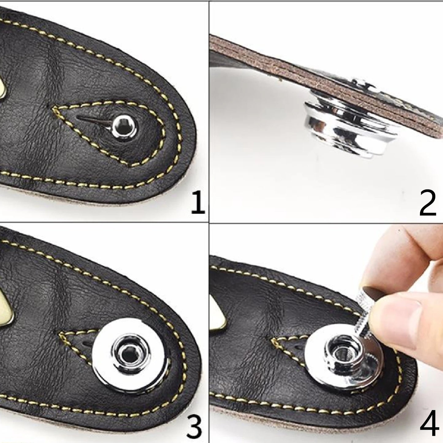 Miwayer Guitar Strap Lock 1 PCS Heavy Duty Metal Button Security Straplock for Electric Acoustic Guitar Bass Ukulele