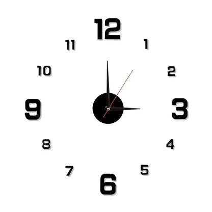New 3D Acrylic Mirror Wall Clock Sticker for 40CM Fashion DIY Quartz Clocks Watch Home Decoration Living Room Stickers - ALPENZO