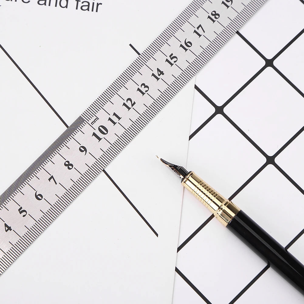 Stainless Steel Metal Straight Ruler Precision Double Sided Precision Measuring Tool Scale Metric Ruler Accessories 15-40cm ALPENZO