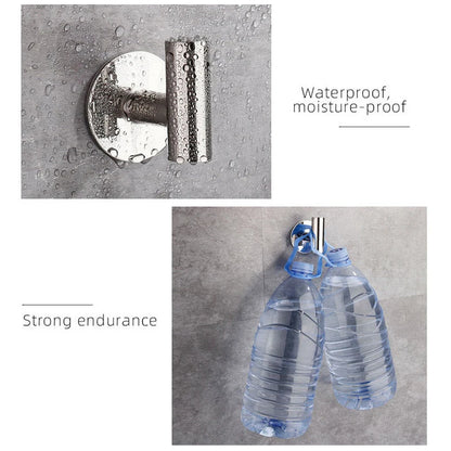 Stainless Steel Robe Hook Adhesive Wall Hook Towel Hook for Bathroom Kitchen Garage Heavy Duty Wall Mounted Kitchen Hardware - ALPENZO