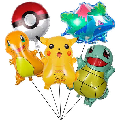 Cartoon Pikachu Theme Birthday Party Disposable Tableware Set Balloons Decorations Photo Props Background Pokemon Party Supplies ALPENZO