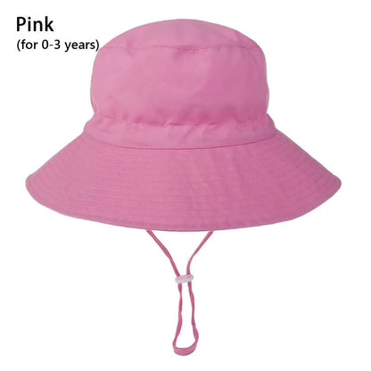 Outdoor Beach Hat Summer Baby Sun Hat for Girls Boys Kids Bucket Cap 0-8 Years ALPENZO