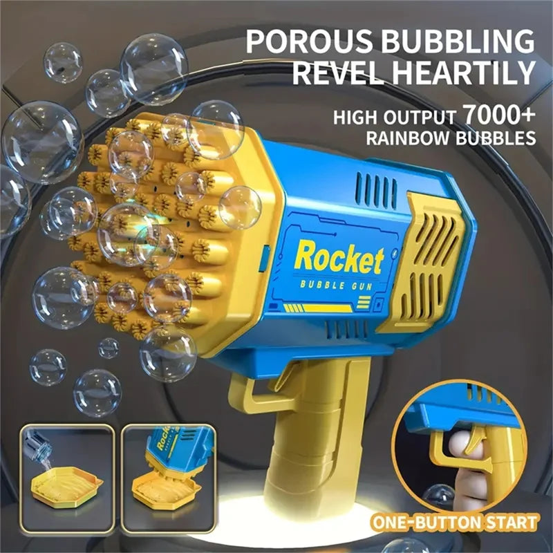 40 Hole Rocket Launcher Bubble Machine CHILDREN'S Bubble Gun Toy [Without Bubble Water] ALPENZO