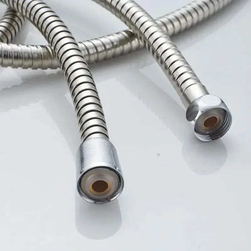 1/2" Extra Thick Silver Stainless Steel Shower Hose,Explosion-Proof Plumbing Hose for Showerhead,Rainfall Shower and Bath Faucet - ALPENZO