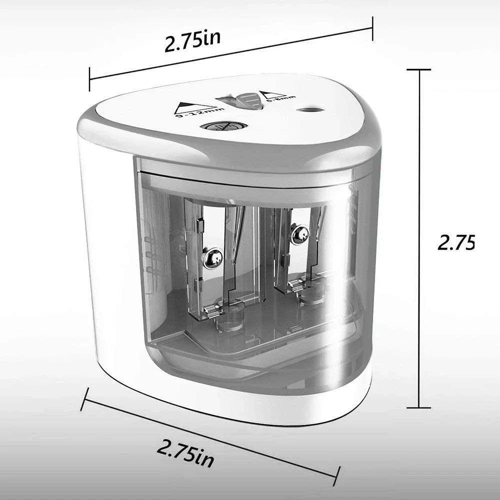 Tenwin New Two-hole Electric Automatic Pencil Sharpener Switch Pencil Sharpener Home Office School Supplies Stationery Art ALPENZO