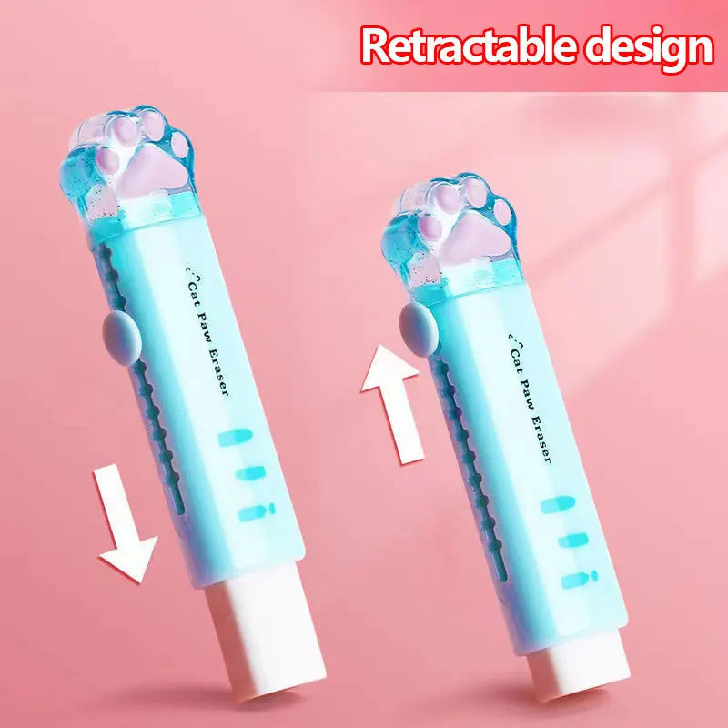 Kawaii Retractable Eraser Cute Cat Korean Stationery Rubber Drawing Erasers Children's school supplies Office ALPENZO