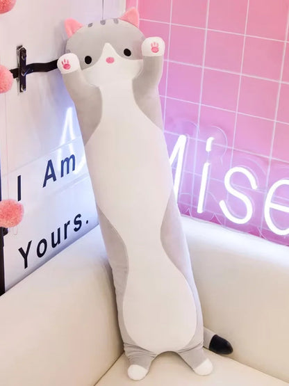 50-70cm Long Cat Plush Toys Cute Animal Cat Creative Long Soft Toys Office Break Nap Sleeping Pillow Stuffed Gift Doll For Kids ALPENZO