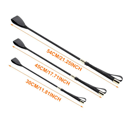 Riding Equestrian Whip Training PU Leather Lash Anti-slip Portable Learning for Outdoor Racing Performance Beginner