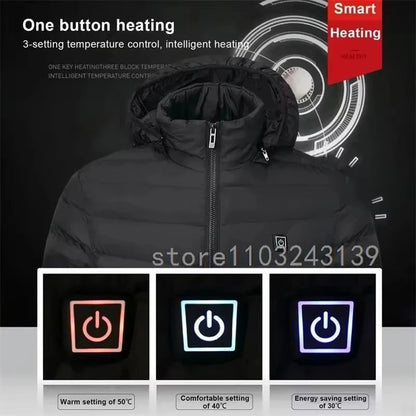 Heated Jacket 21 Areas /2 Areas Winter Men's Women's skiing Jacket USB Electric Heating Jacket Heated Vest Moto Thermal Clothes