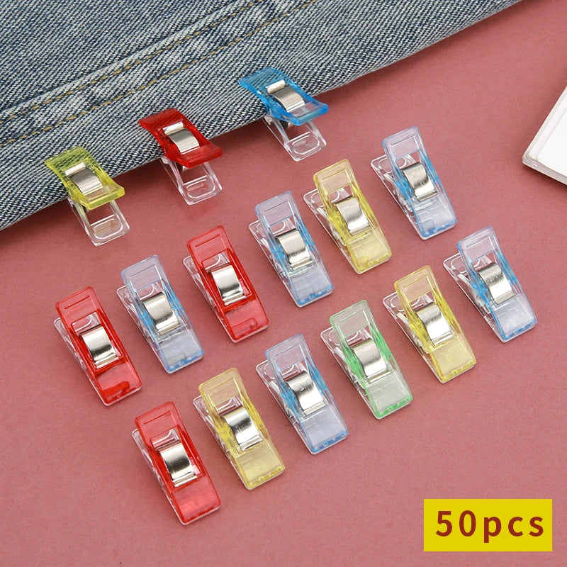 Sewing Clips Colorful Clips Multipurpose Plastic Craft Crocheting Knitting Safety Clothing Clips Color Binding Clips Paper - ALPENZO