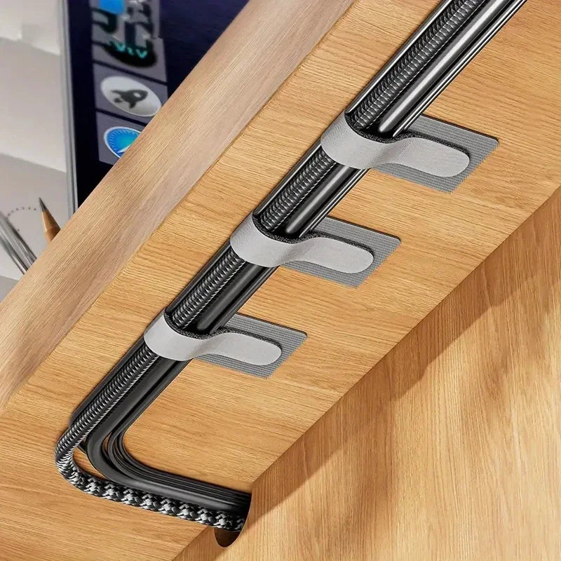 Reusable Cable Ties Fastening Wire Organizer Cord Rope Holder Self Adhesive Adjustable Cord Organizer Straps Desk Management - ALPENZO
