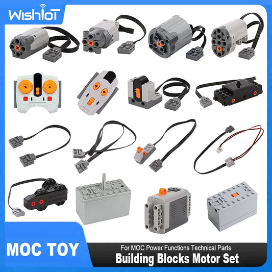 Technical MOC Power Functions Motor Parts M L XL Servo Motor Train Buggy Motor IR Remote With Legoeds 8881 8883 5292 8886 ALPENZO