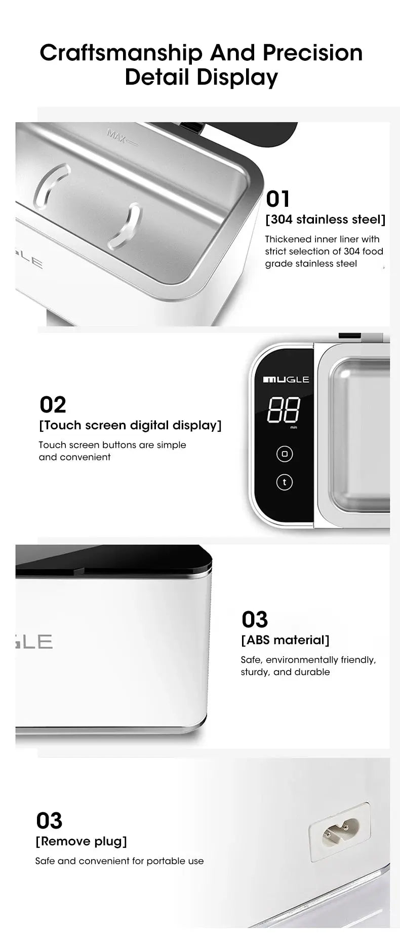 Ultrasonic Cleaner 35W High Frequency Cleaning Jewelry Glasses Watches Multifunctional 500ML Ultrasonic Cleaning Cleaning Bath - ALPENZO