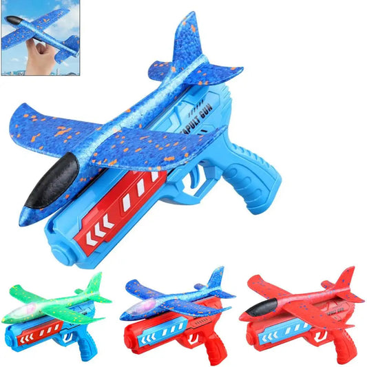 Airplane Launcher Toys Outdoor Sports Flying Toys Non Slip Kids Catapult Plane With/without Light Birthday Gifts for Boys Girls ALPENZO
