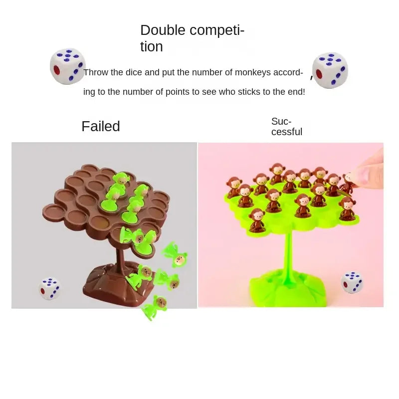 Monkey Balance Tree Focus Balance Training Children's Toys Folding Music Series Parent Child Interactive Board Game ALPENZO