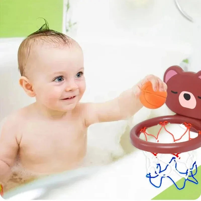 Baby Bath Toys Suction Cup Shooting Basketball Hoop With 3 Ball Bathroom Bathtub Shower Toy Kid Play Water Game Toy For Children ALPENZO