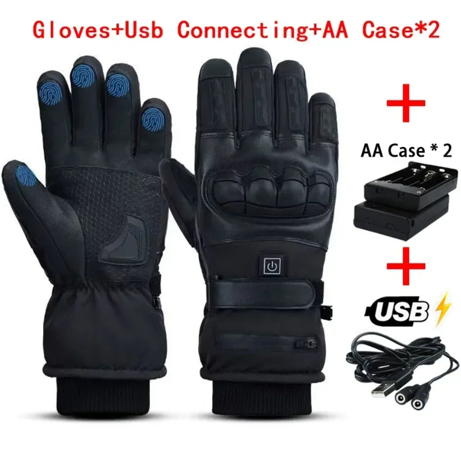 heated Tatical Glove Motorcycle Gloves Man Bicycle Supplies for You Automobiles and Motorcycles Bike Accessories Men's Cycling ALPENZO