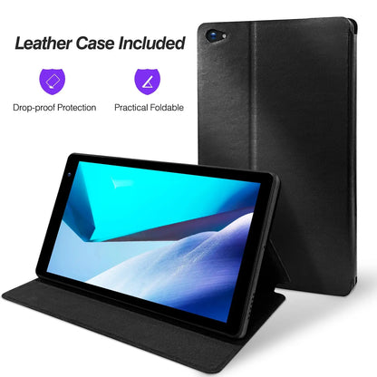 PRITOM 7 Inch Tablet PC 32 GB Android 11 with Quad Core Processor HD IPS Display Dual Camera WiFi with PU Protective Case - ALPENZO