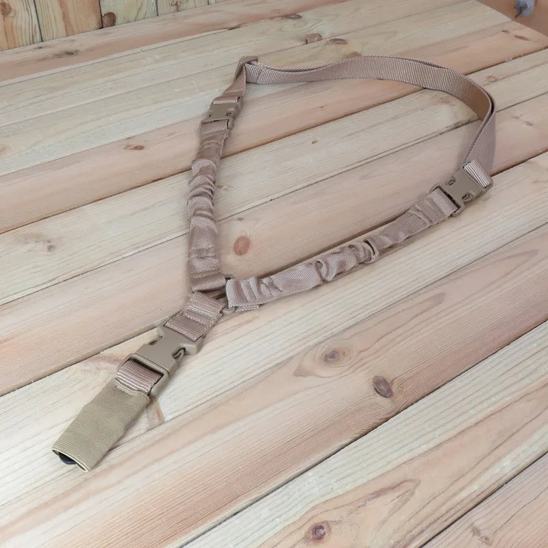 Tactical Gun Single Point Sling Adjustable Bungee Rifle Shoulder strap length for Airsoft Hunting Accessories Strap M4 with pad