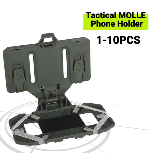 10pcs Outdoor Tactical MOLLE Folding Navigation Board Airsoft Map Case Admin Panel Mobile Phone Holder for Size 4.7-6.7in