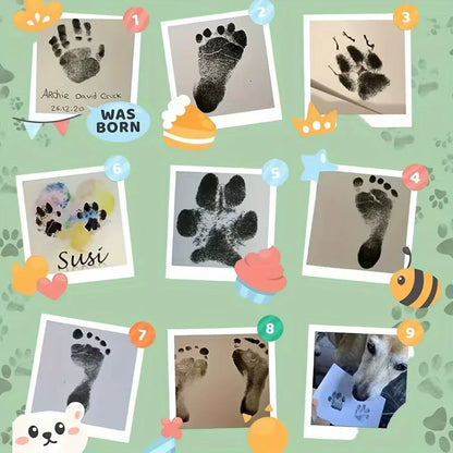 Paw Print Clean Touch Ink Pad, Dog Or Cat Pet Owner Keepsake, DIY Inkless Nose and Pawprint Impression Making Kit - ALPENZO