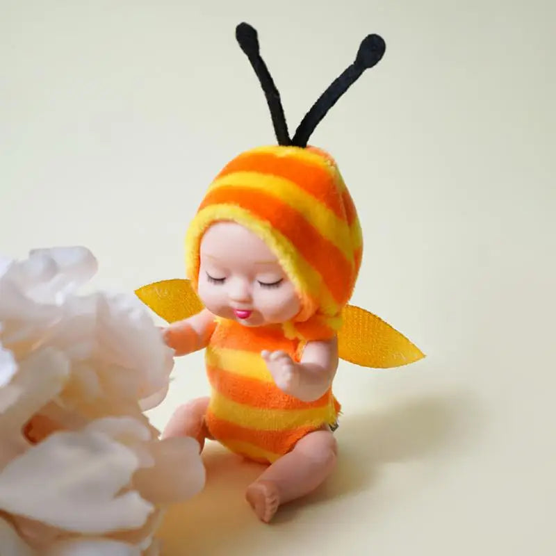 2Pcs Simulation Princess Dolls Toy Mini Cute Sleeping Baby Series Doll Cartoon Animal Toy For Kids Kawaii Dolls Girl's Gift ALPENZO
