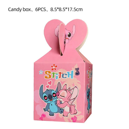 Disney Pink Lilo&Stitch Birthday Party Decorations Disposable Plate Angel Balloon Baby Shower Girls Birthday Party Supplies ALPENZO