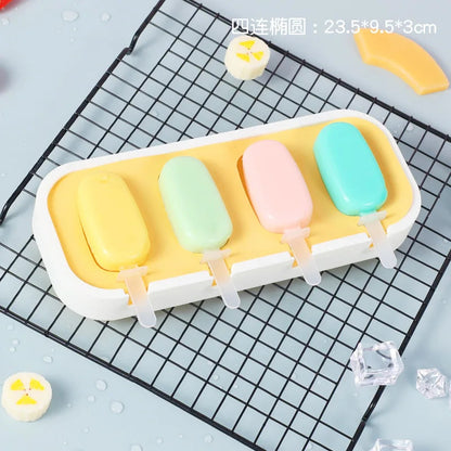 Popsicles Molds Kids Baby Cute Shapes Silicone Mini Popsicle Molds BPA Free Reusable Ice Cream Mold Popsicle Maker Homemade Set ALPENZO