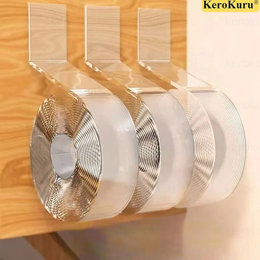 1/3/5M Double Sided Tape Transparent Acrylic Reusable Waterproof Adhesive Tracsless Tape Gadget Cinta Doble Cara Nano Tapes ALPENZO