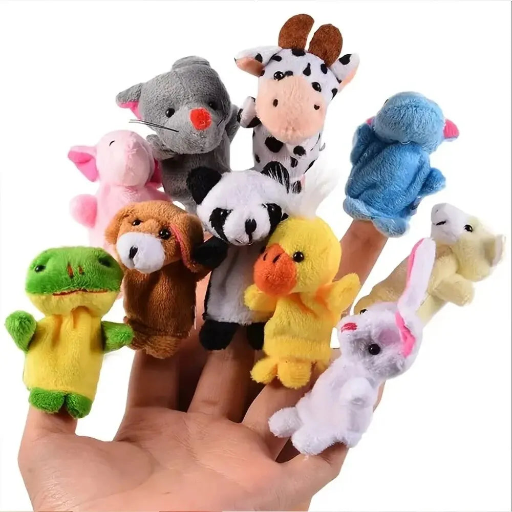 1/5/10 Pcs Cartoon Hand Doll Finger Puppet Baby Children Story Early Education Soothing Doll Plush Toy ALPENZO