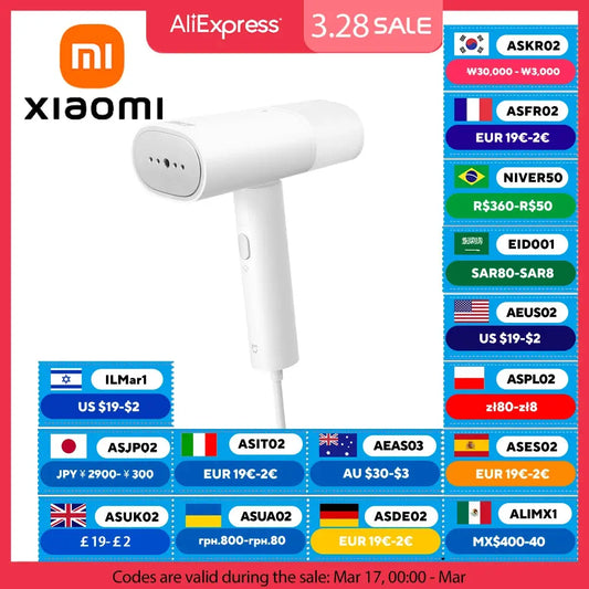 New XIAOMI MIJIA Handheld Garment Steamer 2 iron Home Electric Steam Cleaner Portable Foldable Mite Removal Flat Ironing Machine - ALPENZO