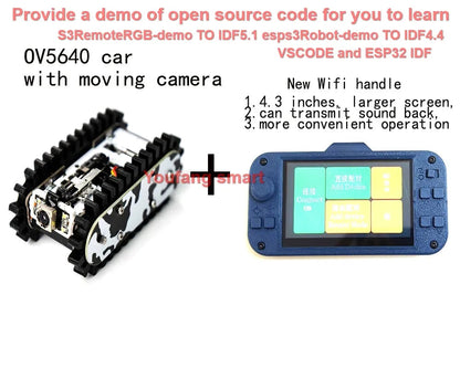 Esp32 Remote Control Tank Model Metal Chassis Tractor Crawler Balance Car Mount Truck Robot Chassis for Wifi RC Scout Robot Car ALPENZO