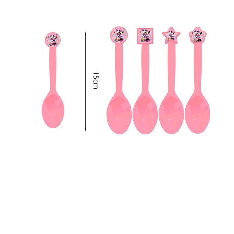 Minnie Mouse Party Decoration Disposable Tableware Minnie Cup Plate Balloon For Girls Baby Bath Birthday Party Supplies ALPENZO