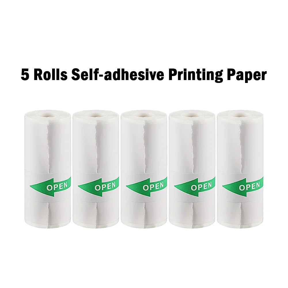 Thermal Paper MINI Printing Self-adhesive Label Sticker For Mini Printers Pose Machine Kid Camera Stickers 57mm Width Rolls ALPENZO