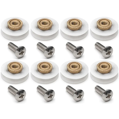8 Pieces V Grooved 19MM Wheel Dia Shower Door Wheel Runner Roller - ALPENZO