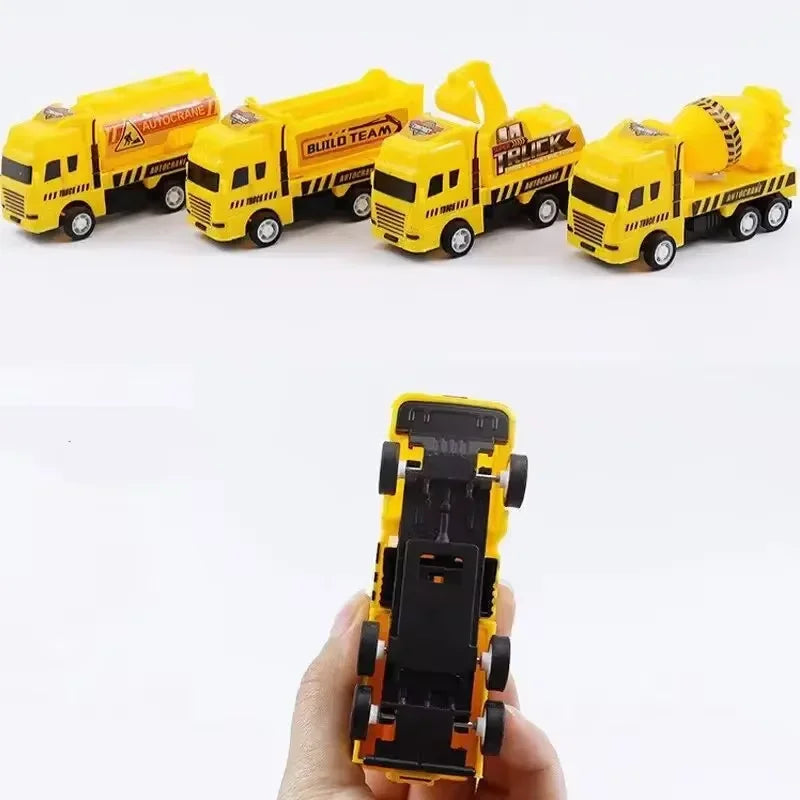 1 Pc Educational Cars Children Kid Pull Back Toy Warrior Engineering Vehicle Model Four Mini Cars ALPENZO